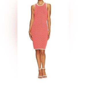 Jonathan Simkhai Techno Neon Pink/Blue Bodycon Dress Womens Size Large NEW